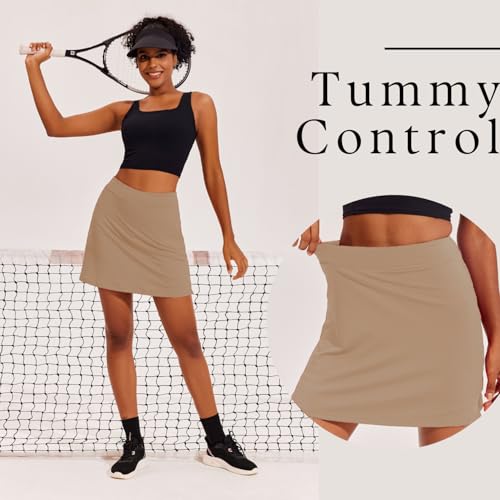 Image of Ekouaer 16 inch Golf Skorts for Woman with Inner Pockets Silicone Grippers Tennis Skirt Quick Dry Athletic Pickleball Skort