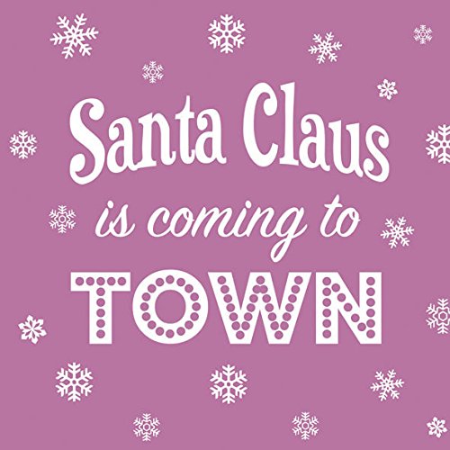 Paper Napkins Lunch Party Approx. 33 x 33 cm Autumn Christmas Winter Santa is Coming Lilac, Colourful, Mittel - Image 2