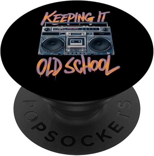 Keeping It Old School Retro Vintage Boombox PopSockets Standard PopGrip