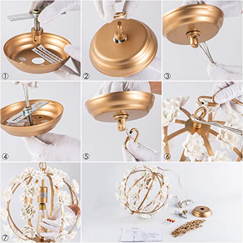 Yifi Deco Gold Pendant Light Fixture For Girl Room thumb #7