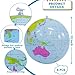 OU RUI 6Pcs Inflatable Globe 13 Inch World Globe Beach Ball Toys for Beach Sports Playing,Teaching Demonstrations, Summer Pool Party, Teaching or Party Gifts，PVC Material