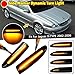 KACEPAR Front Fender Side Repeater Marker Lamps, Amber LED Side Marker Lights, Compatible with Jaguar X-TYPE 2002-2009 - Smoke Lens