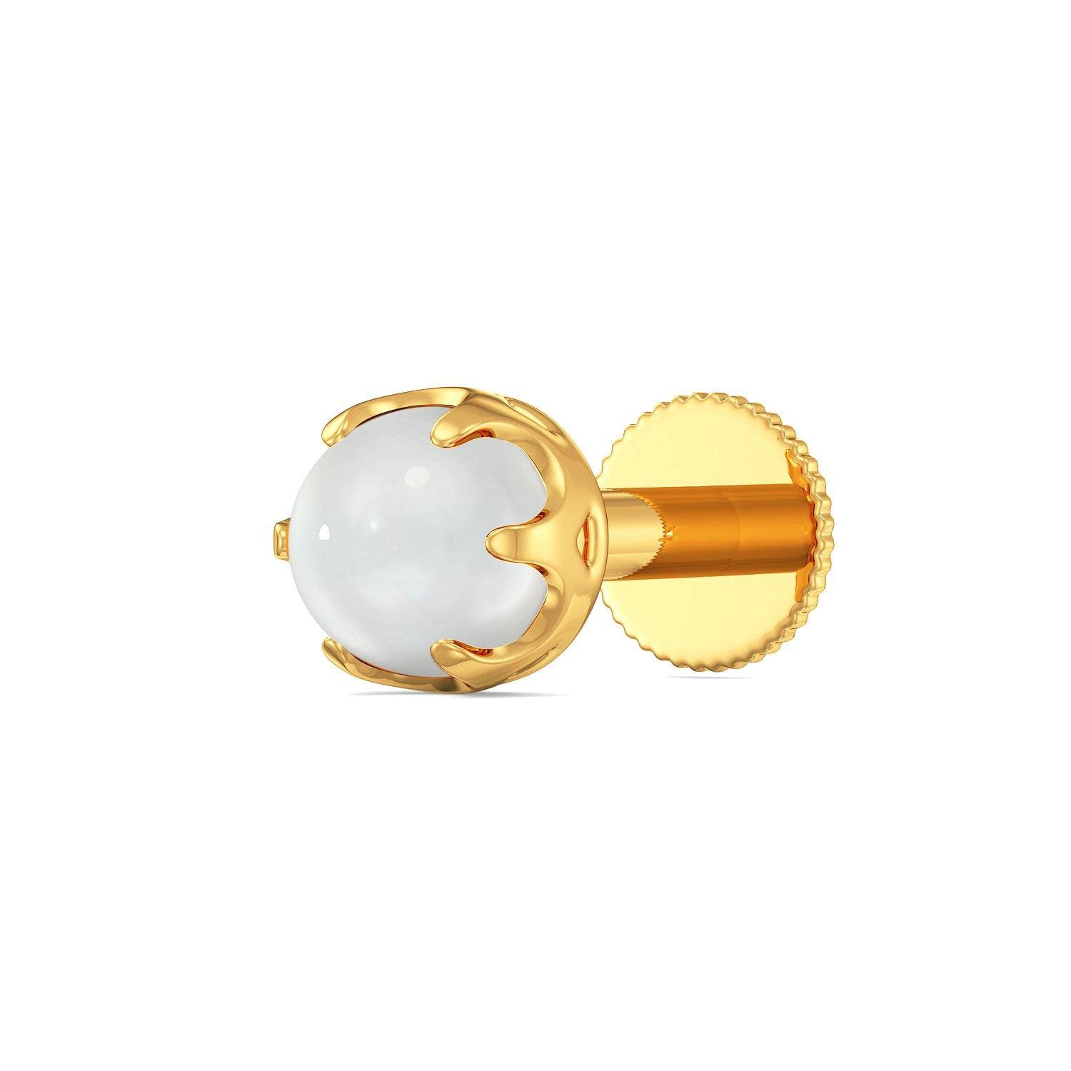 Precious stone 22k gold women Nose Pin-image-49