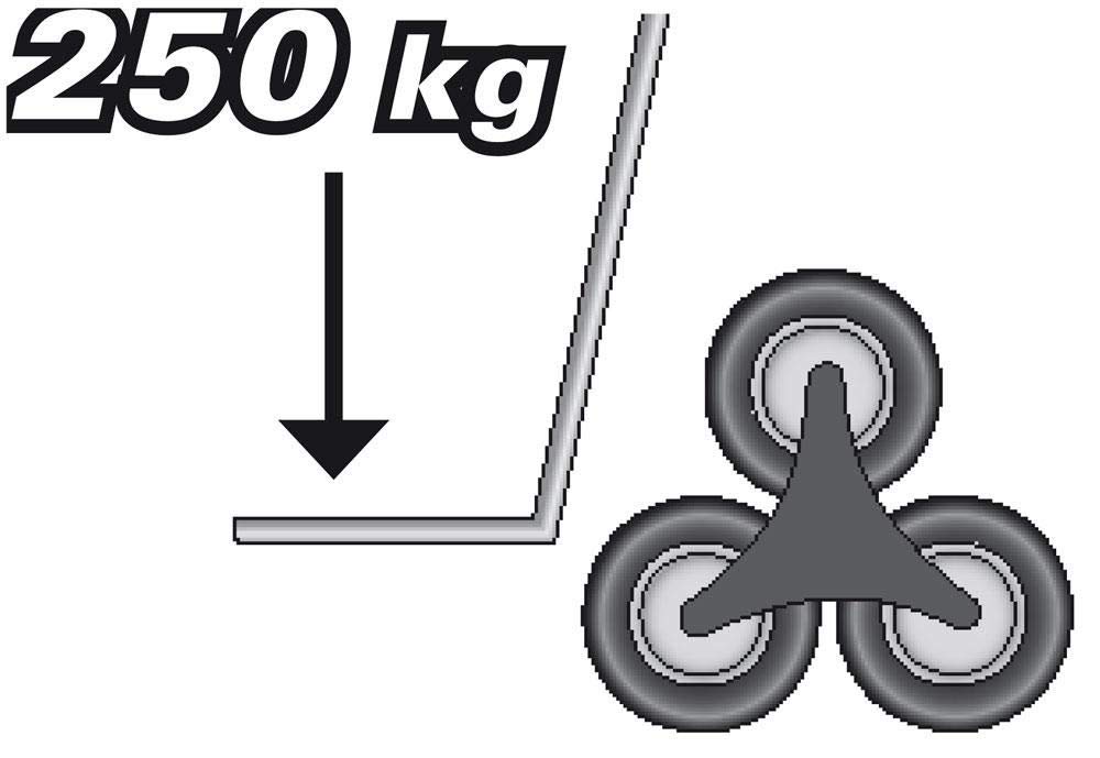 RIBIMEX - PRCD6R – Carro de 6 ruedas con capacidad de carga – 250 kg