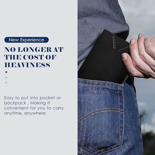 Mens Slim Card Holder Pop Up Wallet with Leather Money Pocket RFID Blocking Holds 5 Cards and Notes3