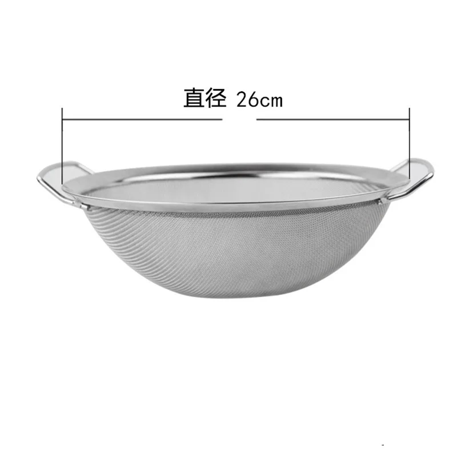 Filtros de acero inoxidable. Cesta coladora de malla fina de acero inoxidable con asas dobles, tamiz grande for jugo, harina de arroz, filtro de alimentos, escurridor, utensilio de cocina, colador de