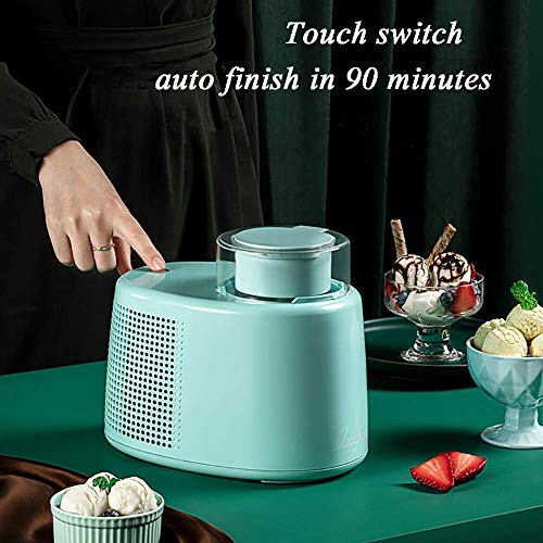 IW.HLMF Sorbet Frozen Machine, Softeismaschine ohne Kühlung, Home Ice Cream Maker Built In Freezer Green – Bild 8