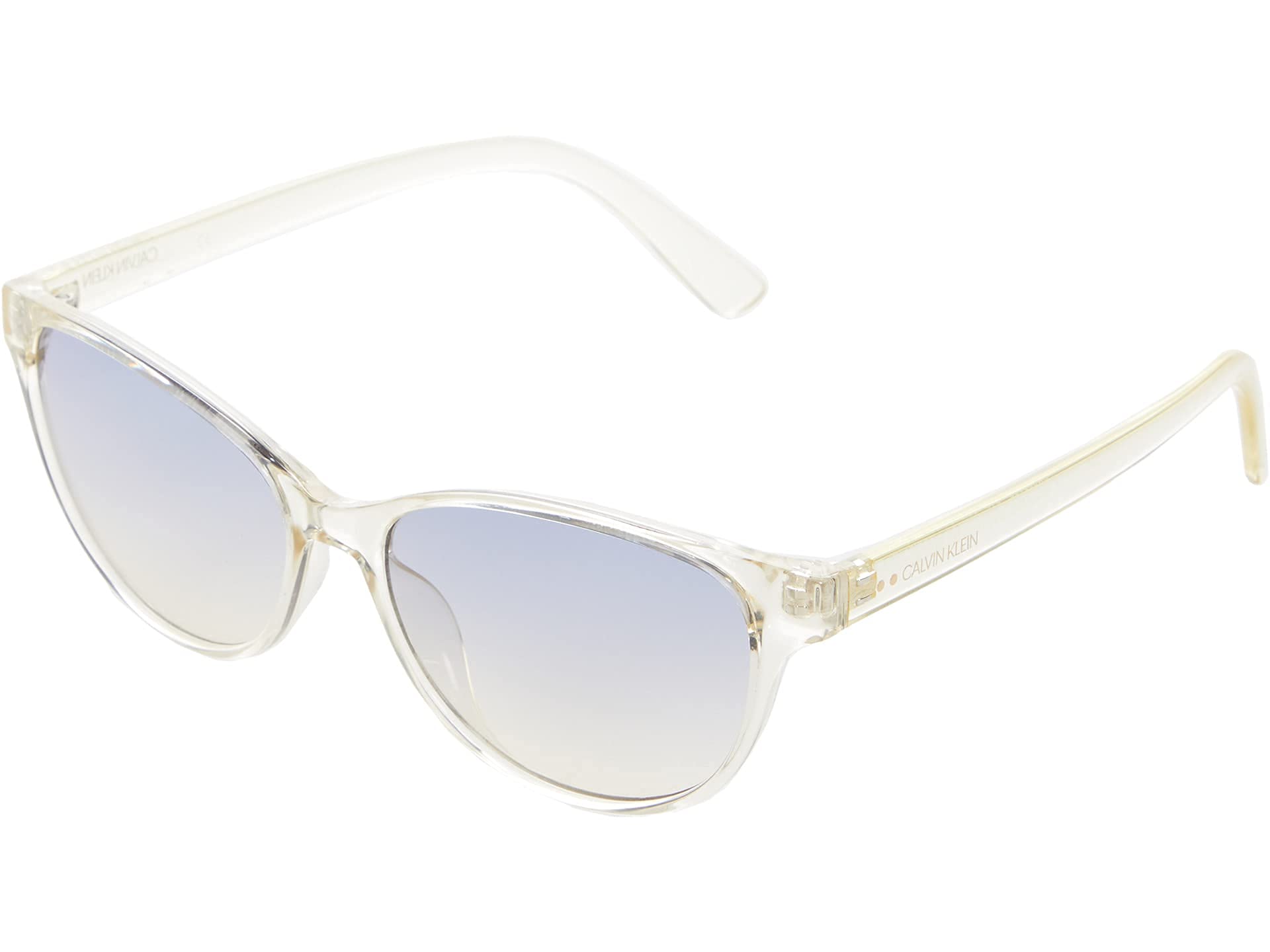 Calvin Klein CK20517S Occhiali da sole Cat Eye da donna, Crystal Pale Yellow, 56/15/140, Cristallo giallo pallido, 56/15/140