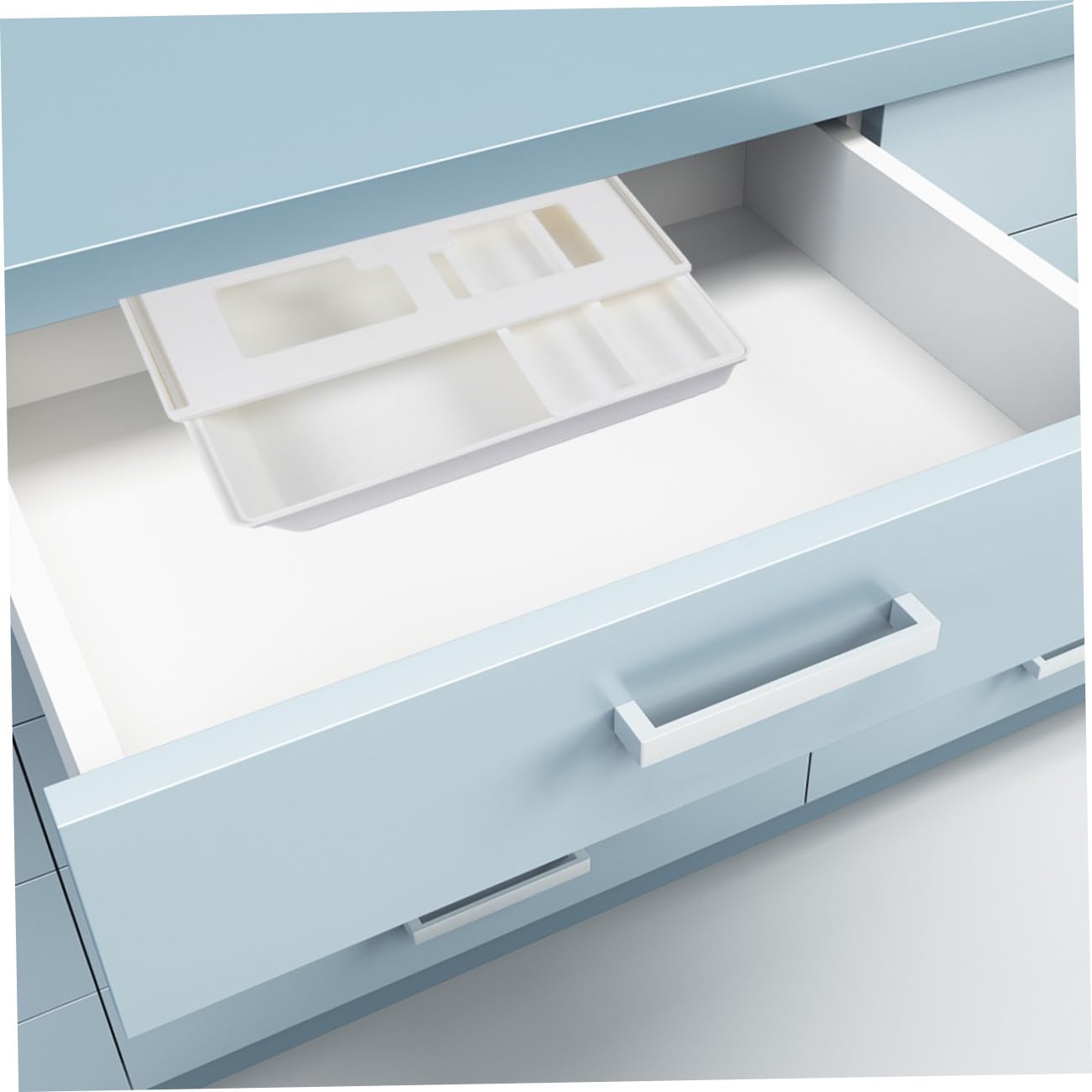 Gadpiparty Estuche Adhesivo Para Lápices Organizador De Artículos Cajón Debajo Mesa Contenedor De Papelería Caja Debajo Del Escritorio