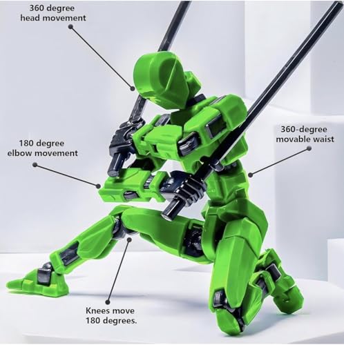 Image of ONNGEO 2 PC Cowboy Action Figures Titan 13, 3D Printed Multi-Joint Movable Robot, T13 Lucky Action Figure, Dummy Robot Action 13, Desk Decoration Creative Robots, Nova 13 Mechanical Doll (Cowboy)
