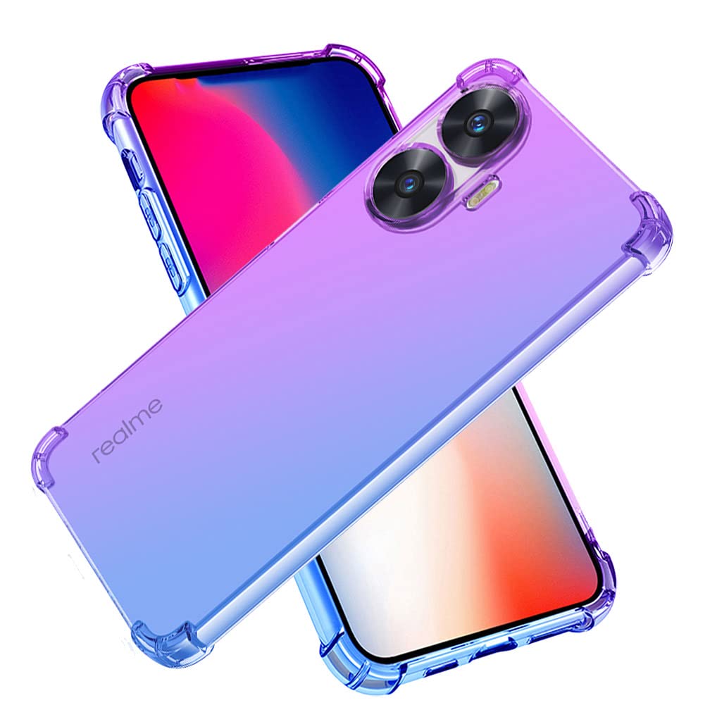 COMAKU Cover per Realme 14X 5G / Realme C75 4G, 360 Gradi Rugged Custodia Antiurto Case con Protezione Integrata dello Schermo, Rugged Doppia Bumper Trasparente Case Integrale Cover - Viola