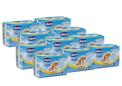 pack 10 pañales dry fit nb chicco talla 1 2-5 kg (270 PAÑALES)