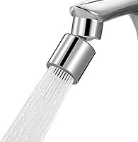 Hibbent NSF/ANSI/CAN 61 Certified 360° Swivel Kitchen Faucet Aerator - Dual Stream/Spray, 55/64" Female Thread, Chrome