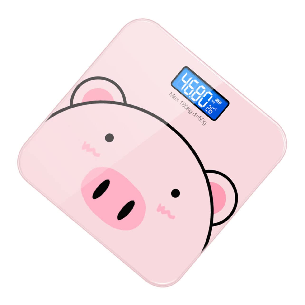 Lovely Weight Scale Features Health Monitoring USB Charge Auto Shut Down Long-Lasting Material