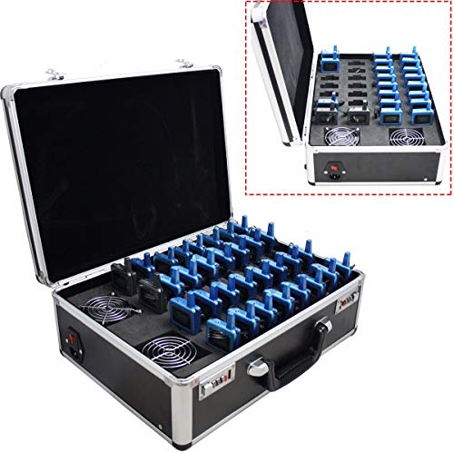EXMAX ELGT-470 Wireless Church Translation Equipment Audio Voice Transmission System 100 Channels for Exhibition, Simultaneous Interpretation (1 Transmitter & 30 Receivers with 32-slot Charging Case) miniatura 3