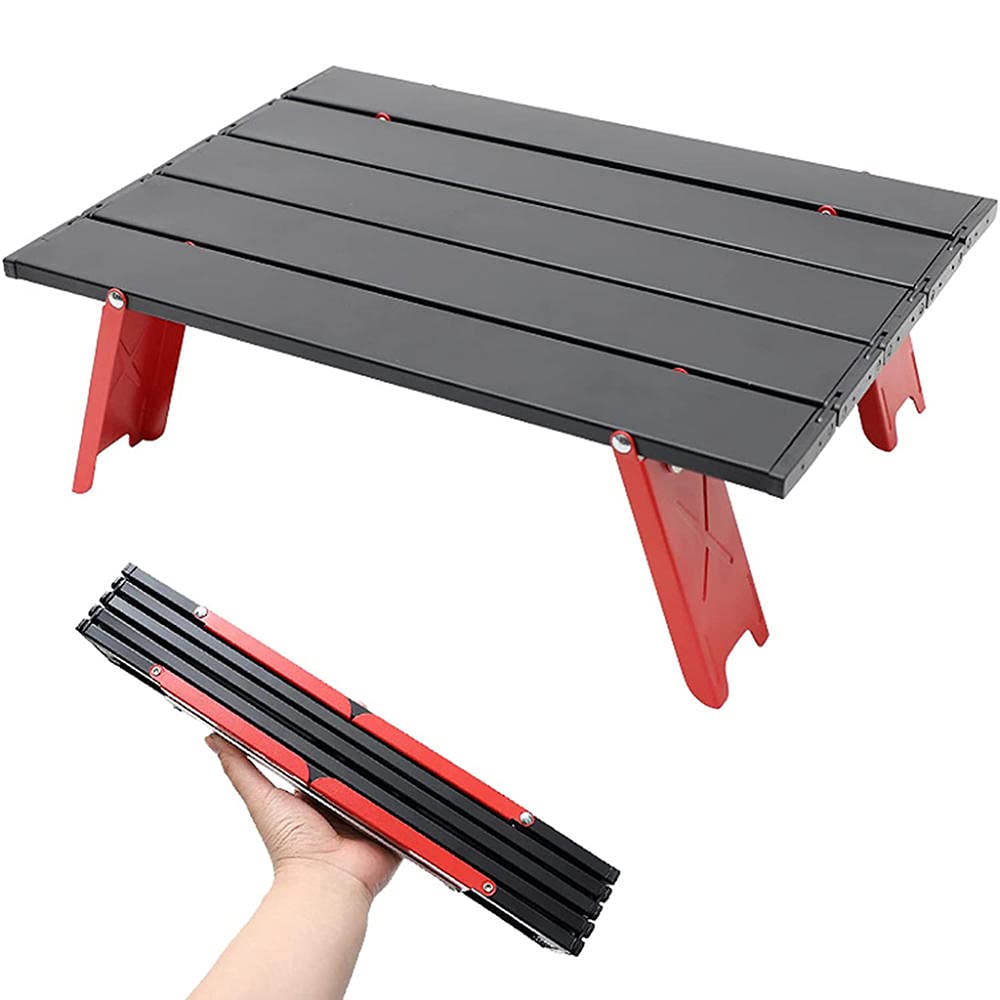 Tavolo da Campeggio Leggero,Tavolo da Campeggio Leggero Pieghevole in Alluminio Portatile con Borsa da Trasporto, Tavolino per all'aperto per Picnic, Spiaggia, Escursionismo, Viaggi, Pesca