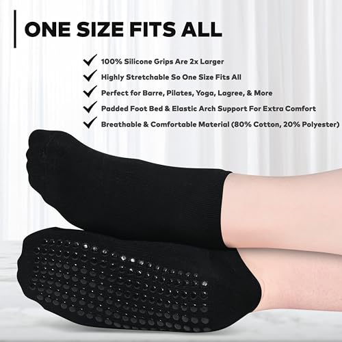 Image of Life By Lexie Sticky Grip Socks for Barre, Pilates, Lagree, Yoga, Dance Non Slip Women's Socks