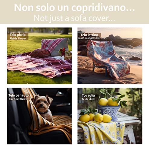 HomeLife Telo Copridivano Grande Rose Blu 280X360