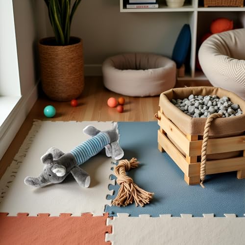 Juguete mordible para perros pequeño-mediano gris con chirriador miniatura 4