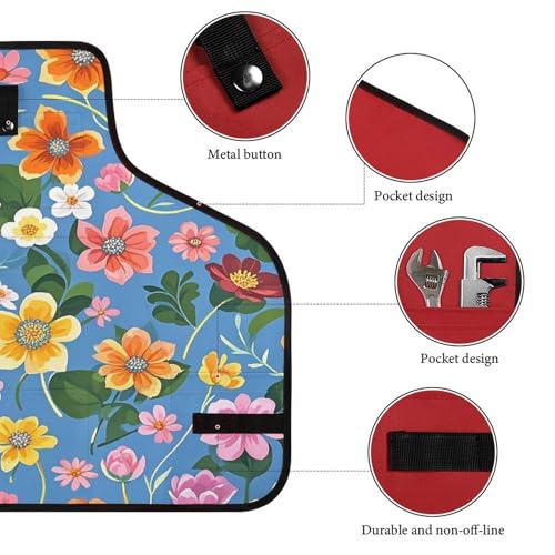 Delantal Floral con Ajuste Rápido y Bolsillos miniatura 3