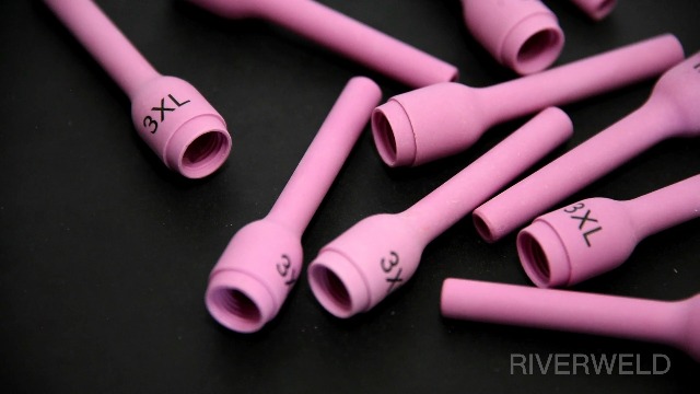 RIVERWELD TIG Alumina Nozzles Ceramic Cups Long 796F74 3XL# 3/16