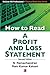 How to Read A Profit And Loss Statement, 2/e