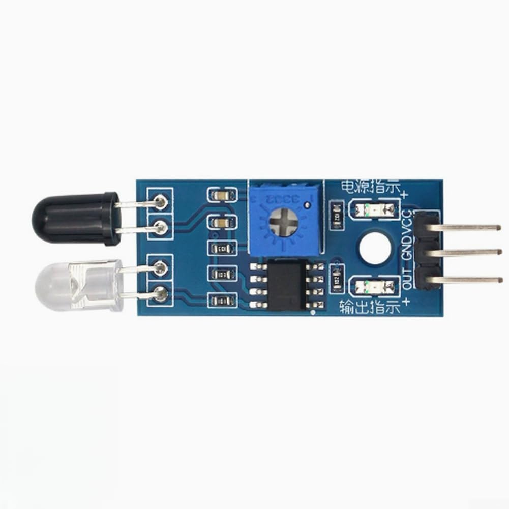 Infrarot-Hindernisvermeidungsmodul, 5 Stück, Auto-Sensor-Entfernung, verstellbar, schwarz-weiße Linienerkennung für Arduino-Roboter