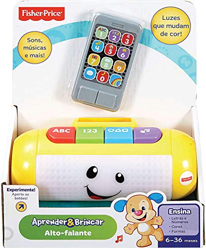 Alto Falante Aprender e Brincar Fisher Price, Mattel, Amarelo