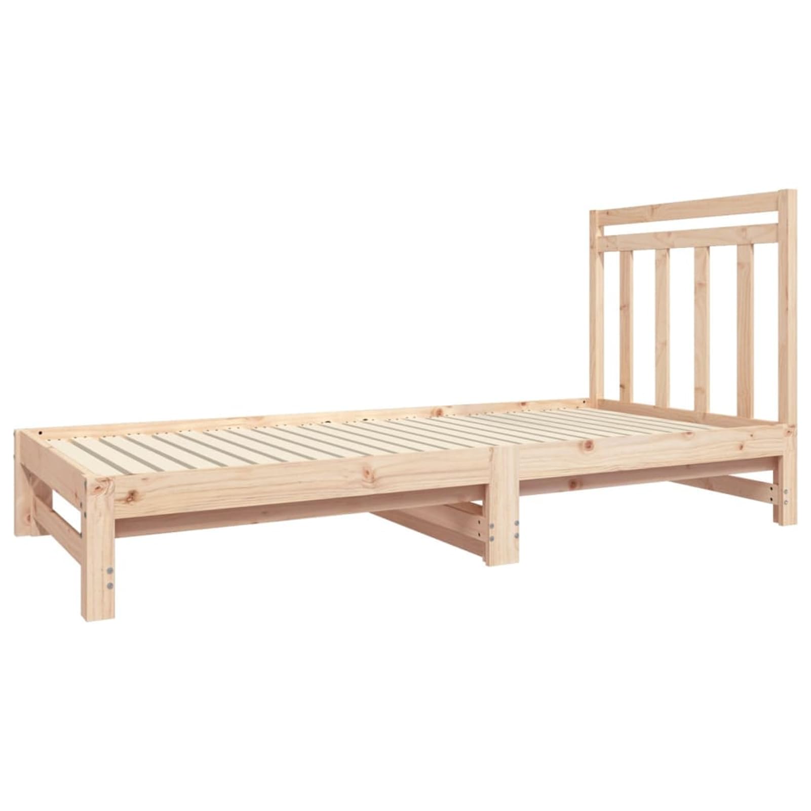 ATOMSTACK MAKER Set di 2 letti estraibili 90 x 190 cm, in legno massello di pino naturale, divano letto multifunzionale per adulti, ideale per ospiti e piccoli spazi, senza trattamento chimico