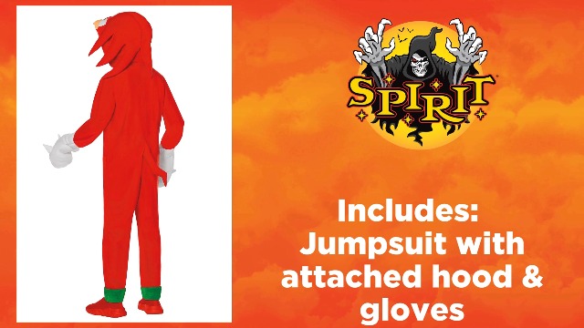 Disfraz completo Knuckles Sonic para niños miniatura 3