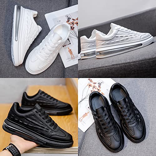 Keilinia Men's Air Cushion Print Fashion Sneakers,Fall Winter Comfy Non-Slip Softsole Orthotic Height Jogging Shoes3