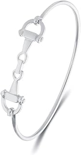 Horse Snaffle Bit Bracelet Double Stirrup Lariat Necklace Gift For Women
