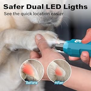   Casfuy-6-Speed-Dog-Nail-Grinder-Newest-Super-Quiet-Pet-Nail-Grinder-Rechargeable-Electric-Dog-Nail-Trimmer-Professional-Paws-Grooming-Smoothing-Tool-for-Large-Medium-Small-Dogs-Bright-Blue