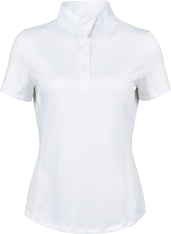 Dublin Ria Short Sleeve Competition Shirt, White, Ladies Small