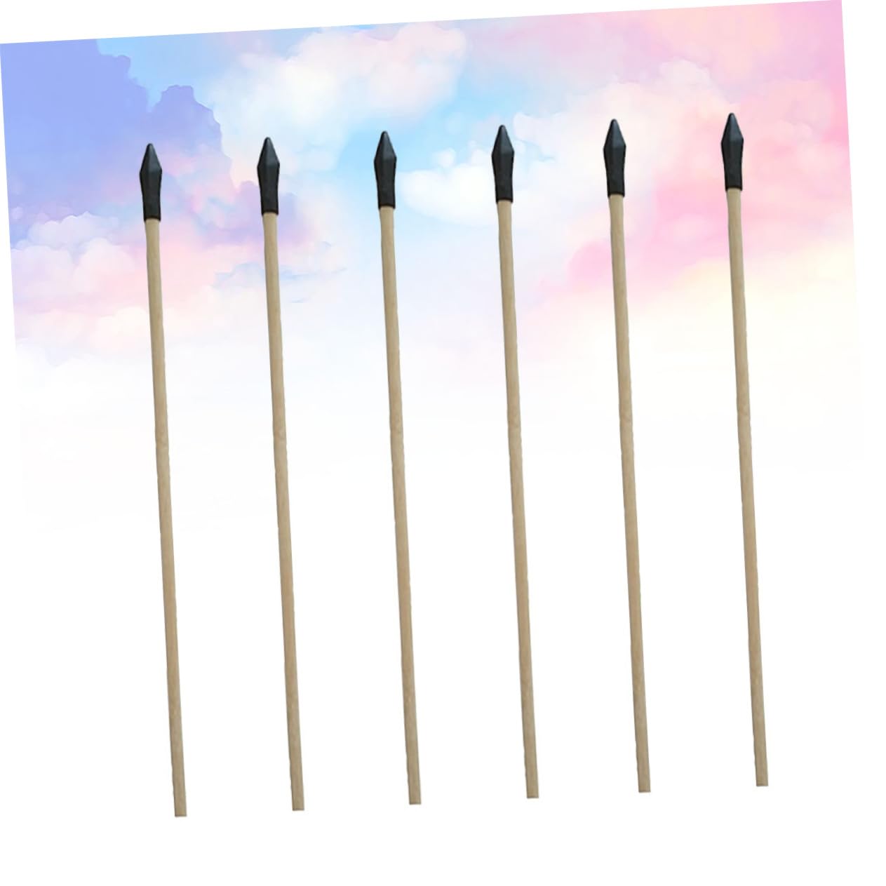 Hemobllo 6pièces Flèches Traditionnelles Bois avec Pointe Caoutchouc Souple pour Jeu De Lancer De Pot Jouet De Chasse Et Entraînement Au Tir Accessoire Arc Sûr pour Garçon Fille Et Adultes