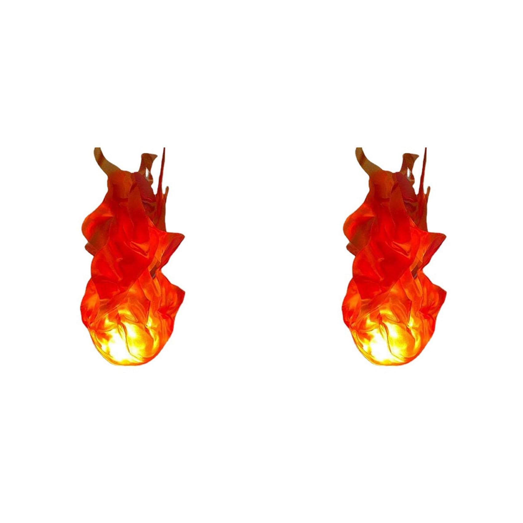 Hndhbfgrt 2X Halloween Floating Fireball Prop Flame Lamp Prop Artificial Fake Fire Floating Props No Flame for Home Halloween