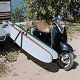 DTNESS Motorcycle Surfboard Double Racks, Scooter Surf Board Holder for Shortboards, Longboards, SUP Paddleboards, Skis, Windsurfing Boards, Outdoor Sports Surfing Wakeboard Carrier Mount for Moped