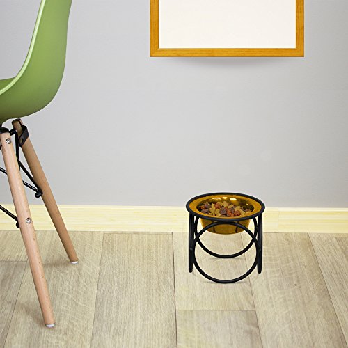 Platinum Pets Single Olympischen Diner Futterstation mit Edelstahl Fressnapf