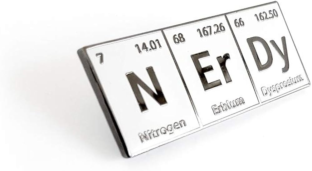 Pinsanity Funny NErDy Periodic Table Enamel Lapel Pin : Clothing, Shoes & Jewelry