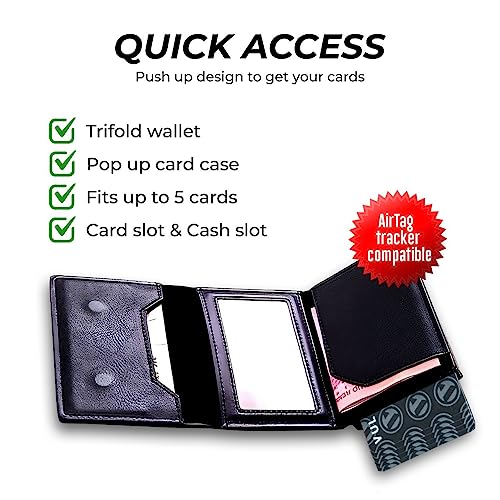 Trifold Tracker Wallet (PU Leather, Brown)3