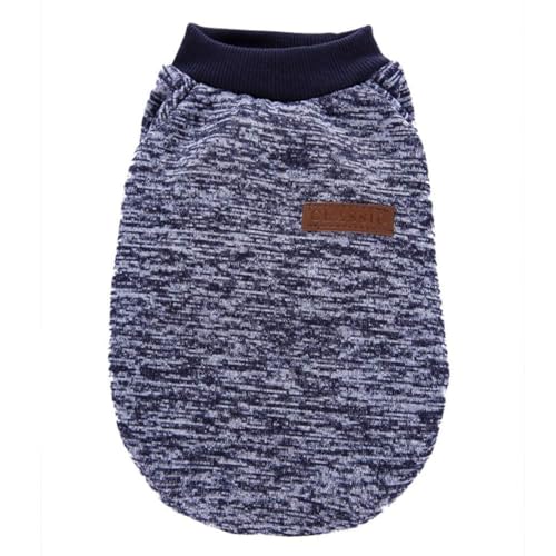 Image of Pet Dog Classic Knitwear Sweater Warm Winter Puppy Pet Coat Soft Sweater Clothing for Small Dogs (XS, Navy Blue)