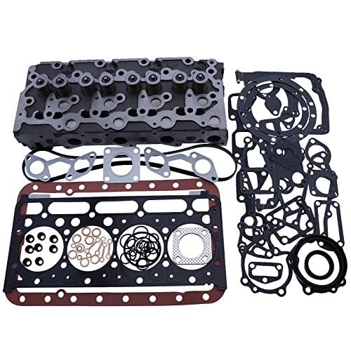 Ztuoauma Complete Cylinder Head + Full Gasket Kit 16429-0304 6655153 For Kubota V2203 V2203T V2203E V2203B Engine Bobcat Loaders #TOP1