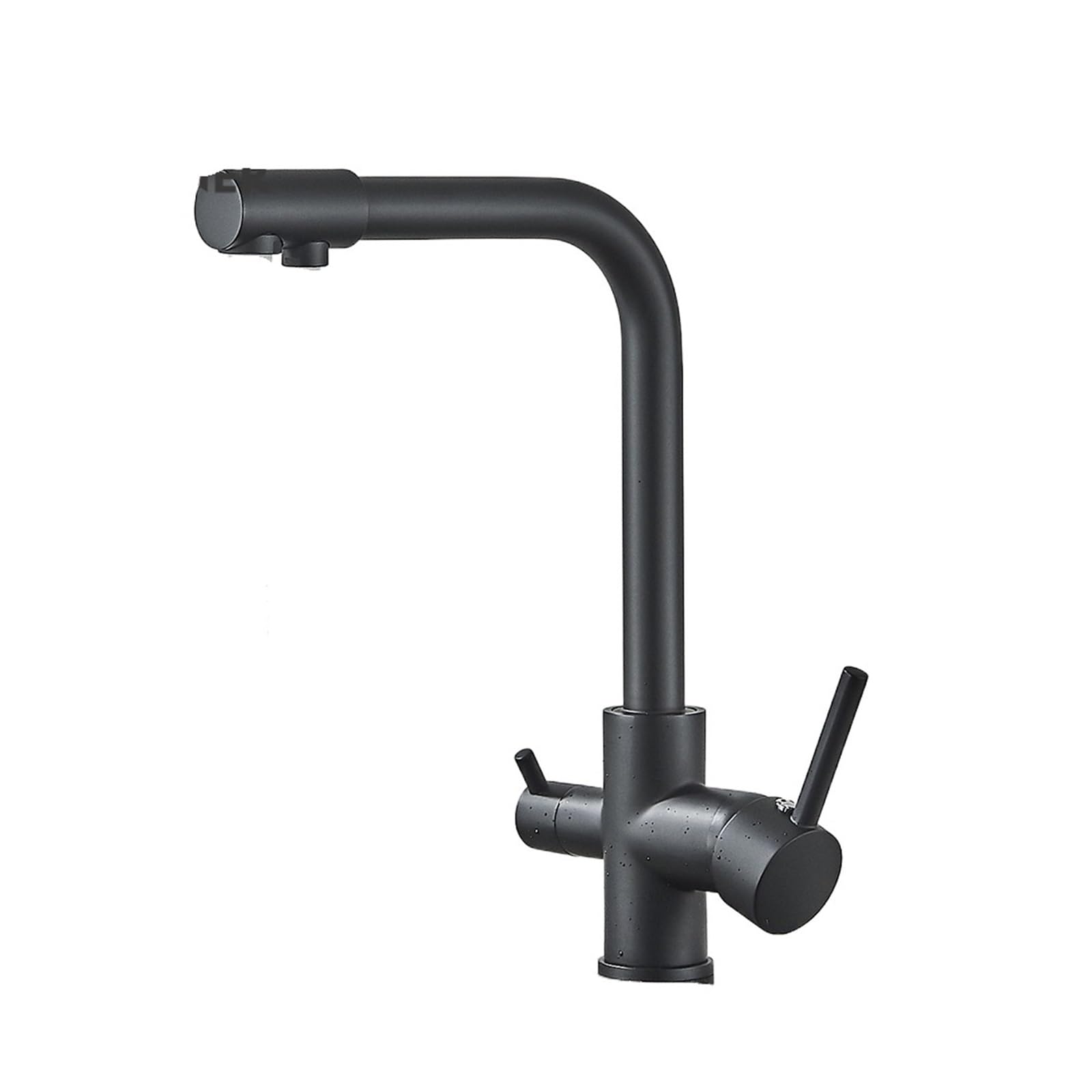 Ckafzmyjqbt Matte Black Water Filter Faucet Kitchen Faucet Drinking Water Tap Rotatable Water Purification Feature Taps For Kitchen Sink Mixer Cranes(Matte Black)