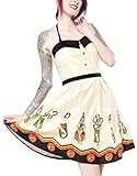 95% Baumwolle, 5% Elasthan Sourpuss Kleid SPOOKSVILLE Sideshow Dress SPDR220 Beige XL