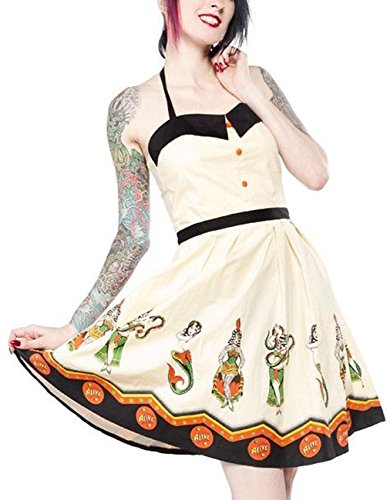 Preisvergleich Produktbild Sourpuss Kleid SPOOKSVILLE Sideshow Dress SPDR220 Beige 3XL