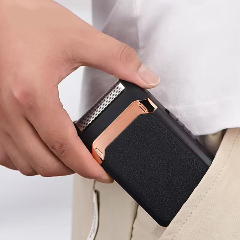 Rasoi elettrici a lamina per uomo: mini rasoio elettrico, rasoio a lamina per viso, rasoio a batteria impermeabile IPX7, per viaggi e casa, USB tipo C