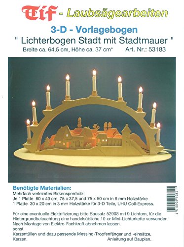 Preisvergleich Produktbild 3-D Bauplan Lichterbogen Stadt mit Stadtmauer