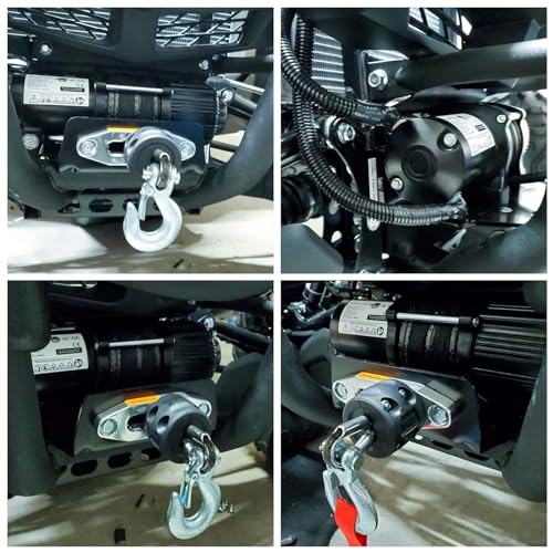 AC-DK 4500 lb. Electric Synthetic Rope ATV/UTV Winch Kits, DC 12V Wireless Winch for Towing Off Road Trailer Winch with Wireless Remote Control, Winch Mounting Bracket, Winch Rope Stopper