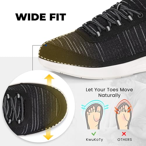 Men's Wide Fit & Orthopedic Support | Lightweight Memory Foam Cushioned Running and Walking Shoes | Comfortable for Everyday Wear3