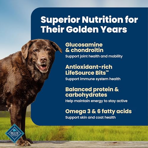 Blue Buffalo Life Protection Formula Chicken Senior 7+ Dry Dog Food, 34 lb | Real Chicken #1 Ingredient, Glucosamine & Chondroitin for Joint Health & Mobility, Antioxidant-Rich LifeSource Bits, - Image 4
